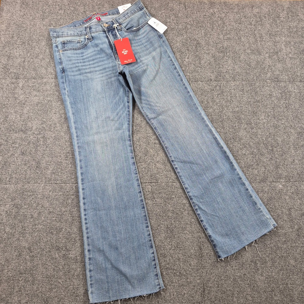 Lucky Brand Sweet Mid Rise Bootcut Jeans Raw Hem Light Wash